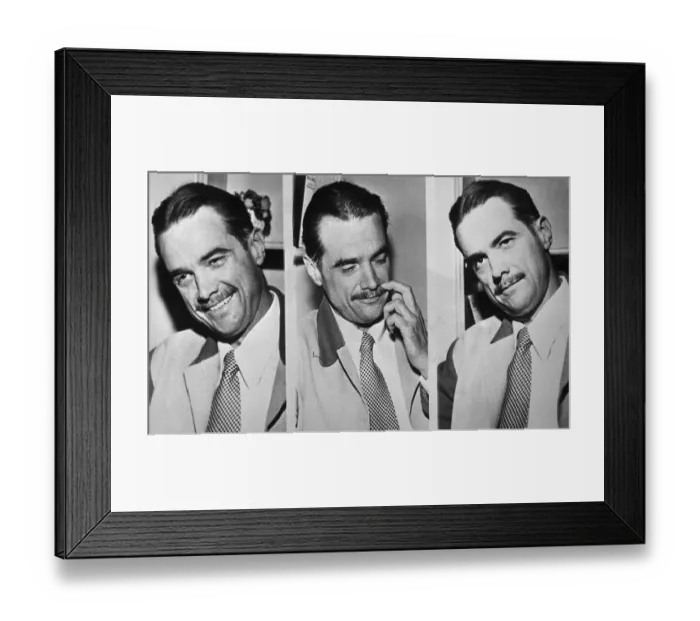 Framed Print : Triptych Portrait of Howard Hughes Framed Print : Triptych Portrait of Howard Hughes