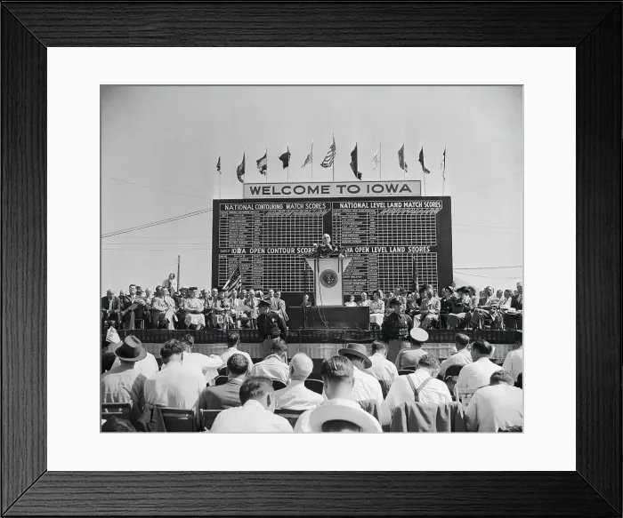 Framed Print : Truman Giving Speech in Iowa Framed Print : Truman Giving Speech in Iowa