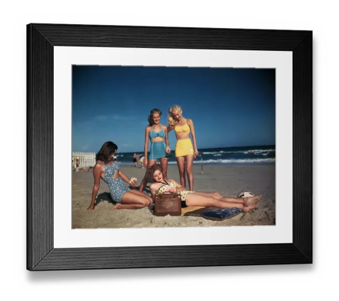 Framed Print : Bathing Suit Wearers Modeling Fashions Framed Print : Bathing Suit Wearers Modeling Fashions