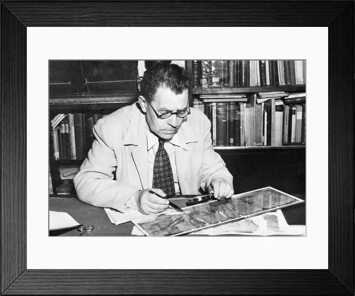 Framed Print : El Sukenik Studies Fragment of Scrolls