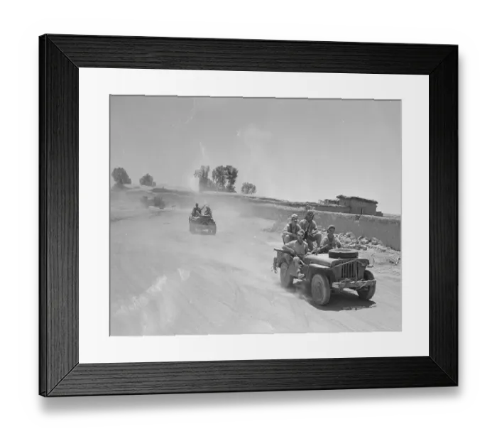 Framed Print : Israeli Army Jeep Commandos Leaving Base Framed Print : Israeli Army Jeep Commandos Leaving Base