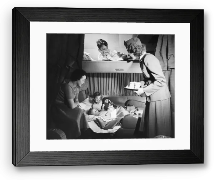 Framed Print : Children Served Breakfast In Bed On Plan Framed Print : Children Served Breakfast In Bed On Plan
