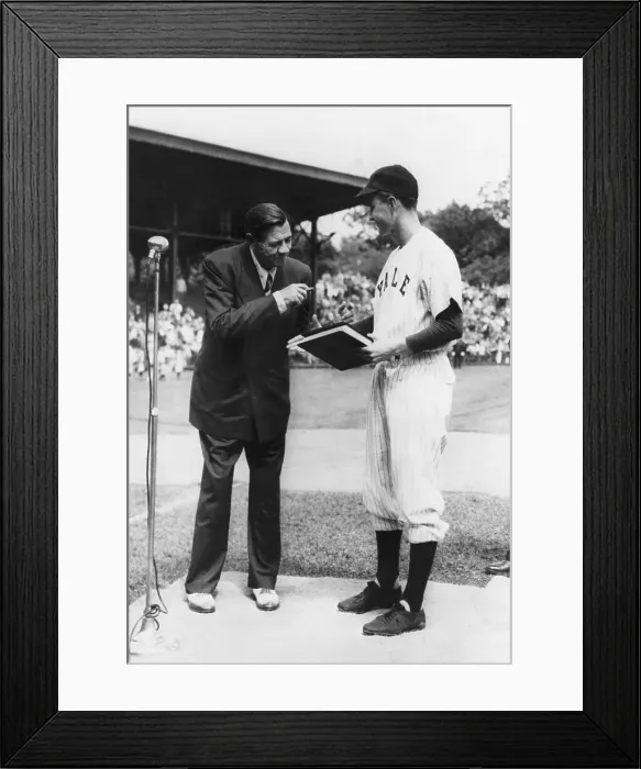 Framed Print : George Bush Presents Citation to Babe Ruth Framed Print : George Bush Presents Citation to Babe Ruth