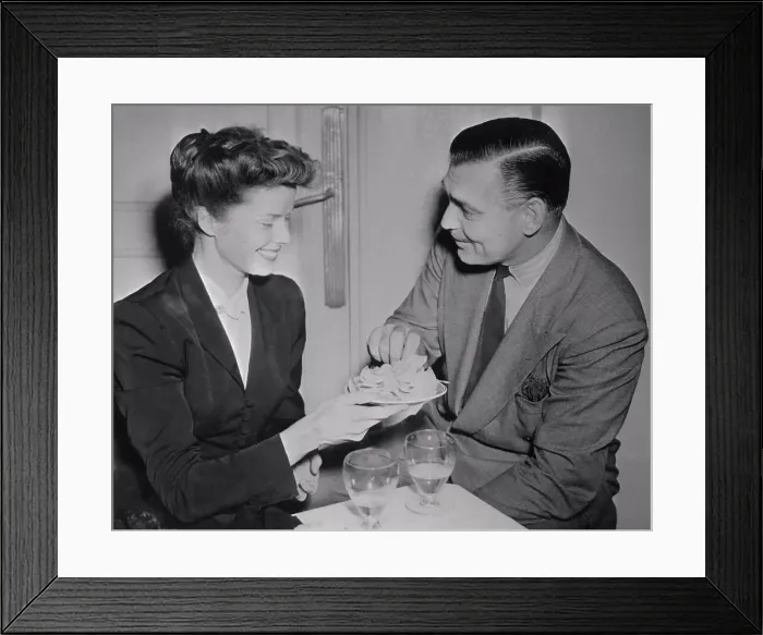 Framed Print : Katharine Hepburn Serving Her Guest Framed Print : Katharine Hepburn Serving Her Guest
