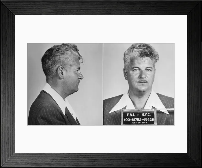 Framed Print : FBI Mug Shot of Eugene Dennis Framed Print : FBI Mug Shot of Eugene Dennis