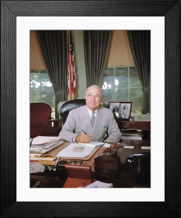 Framed Print : Portrait of President Harry S. Truman Framed Print : Portrait of President Harry S. Truman