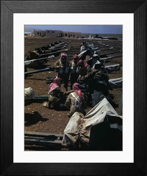 Framed Print : Army Soldiers Receiving Firing Instructions