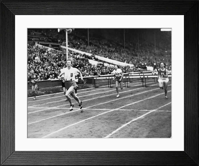 Framed Print : Finish of Women's Hurdles Framed Print : Finish of Women's Hurdles