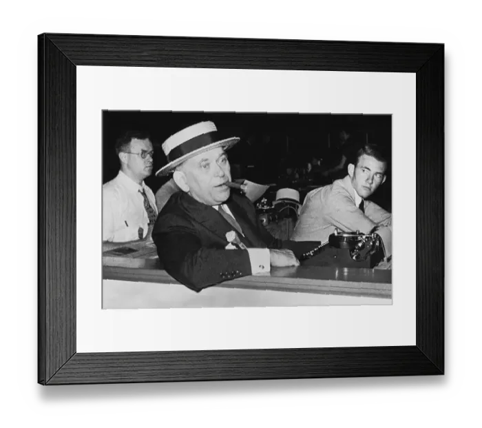 Framed Print : H. L. Mencken Smoking Cigar and Sitting at Typewriter Framed Print : H. L. Mencken Smoking Cigar and Sitting at Typewriter