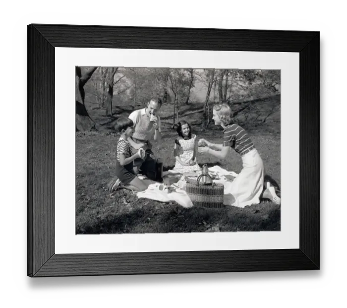 Framed Print : Family Picnic Framed Print : Family Picnic