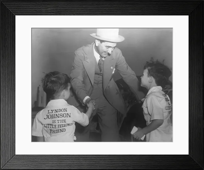 Framed Print : Lyndon Johnson Campaigning for the Senate Framed Print : Lyndon Johnson Campaigning for the Senate