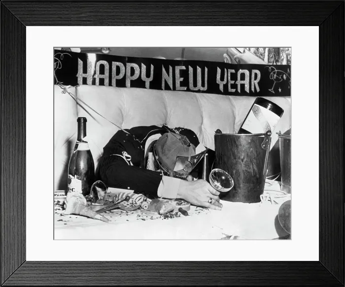 Framed Print : Passed-Out New Year's Eve Reveler Framed Print : Passed-Out New Year's Eve Reveler