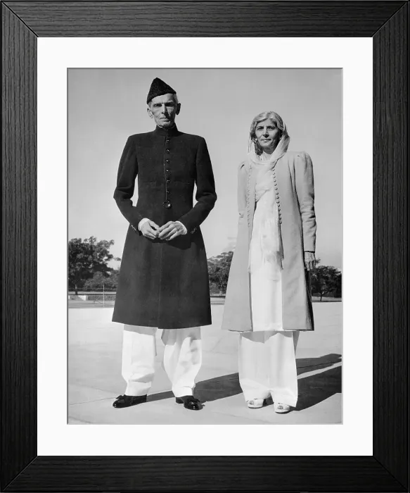 Framed Print : Mohammed Ali Jinnah and Sister Standing Outside Framed Print : Mohammed Ali Jinnah and Sister Standing Outside