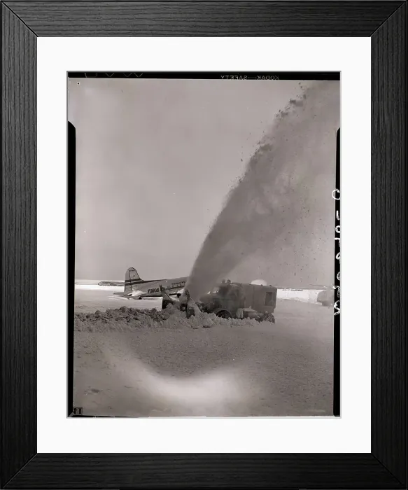 Framed Print : Snow Plough Cleaning Laguardia's Runway Framed Print : Snow Plough Cleaning Laguardia's Runway