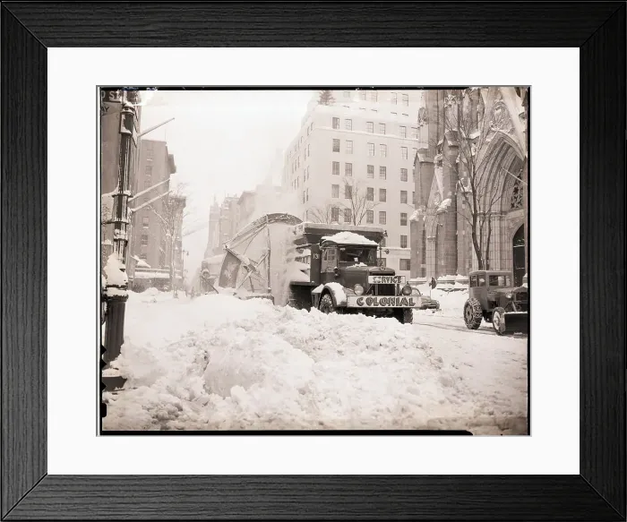 Framed Print : Snowplow Near St. Patrick's Cathedral Framed Print : Snowplow Near St. Patrick's Cathedral