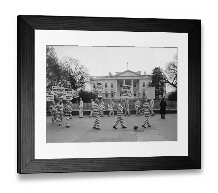 Framed Print : World War II Objectors Picketing White House Framed Print : World War II Objectors Picketing White House