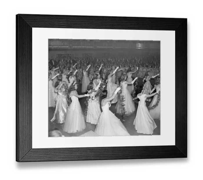 Framed Print : Debutantes Dance, Hands Raised; Ball Framed Print : Debutantes Dance, Hands Raised; Ball
