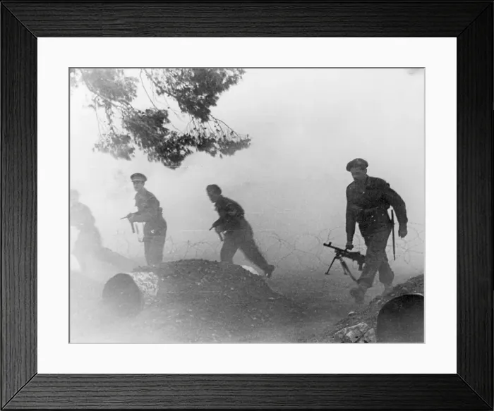 Framed Print : Greek Soldiers on Mount Grammos Framed Print : Greek Soldiers on Mount Grammos