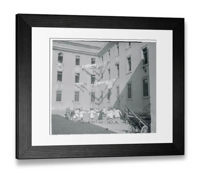 Framed Print : Children in School Yard