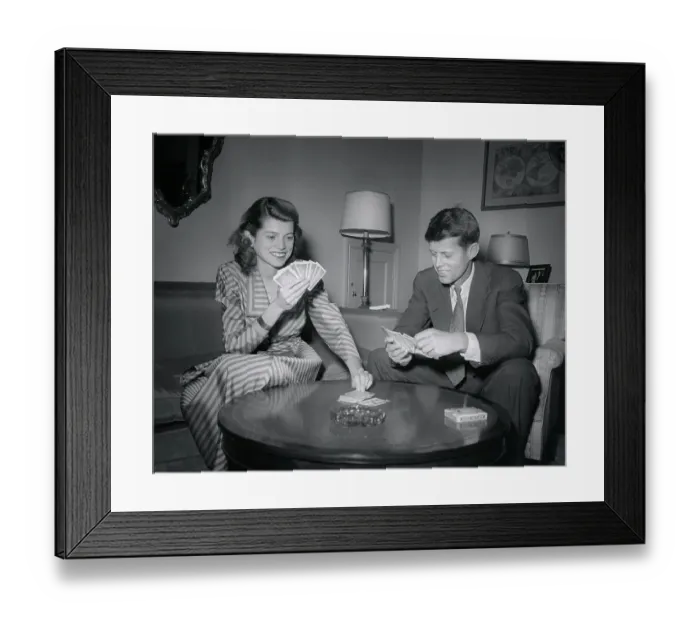 Framed Print : John F. Kennedy with Sister Eunice Framed Print : John F. Kennedy with Sister Eunice