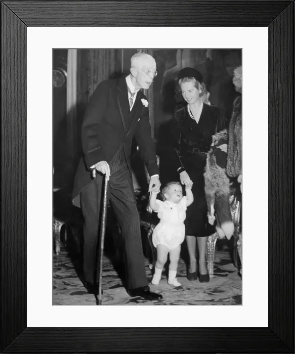 Framed Print : Prince Carl Gustaf with Mother and Grandfather Framed Print : Prince Carl Gustaf with Mother and Grandfather
