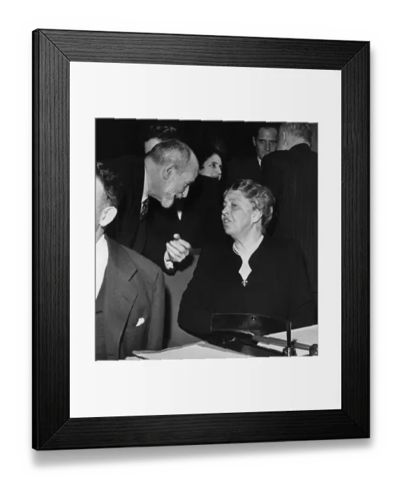 Framed Print : Eleanor Roosevelt Speaking with Rene Cassin Framed Print : Eleanor Roosevelt Speaking with Rene Cassin