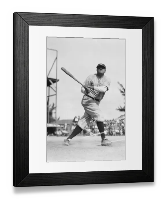 Framed Print : Baseball Player Babe Ruth on the Field Framed Print : Baseball Player Babe Ruth on the Field