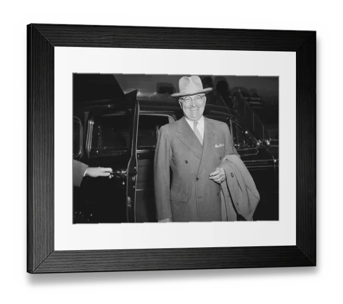 Framed Print : President Harry S. Truman Returns from Vacation Framed Print : President Harry S. Truman Returns from Vacation