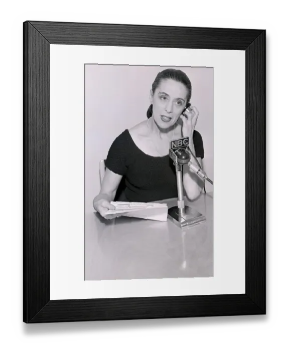Framed Print : Martha Graham at NBC Radio Microphone Framed Print : Martha Graham at NBC Radio Microphone