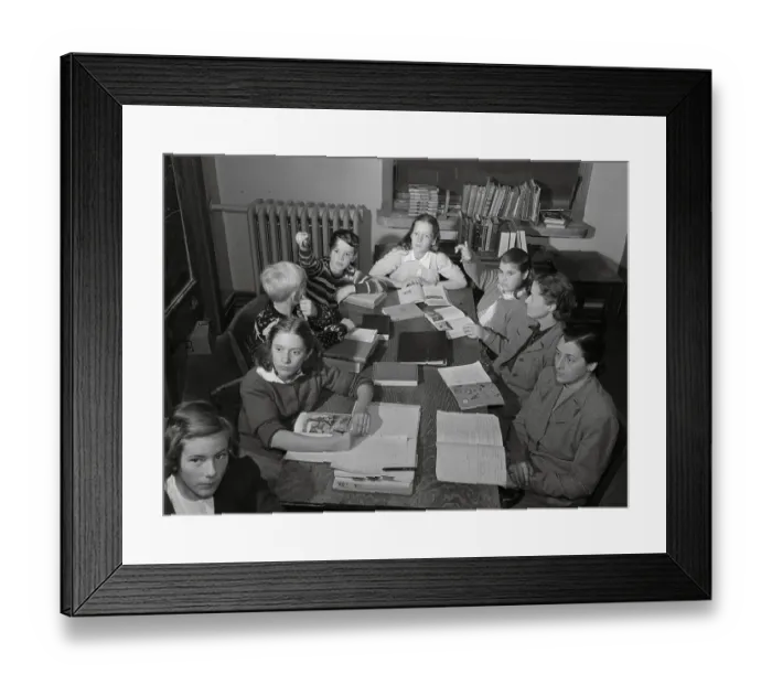 Framed Print : Mothers Visiting Their Children's Science Class Framed Print : Mothers Visiting Their Children's Science Class