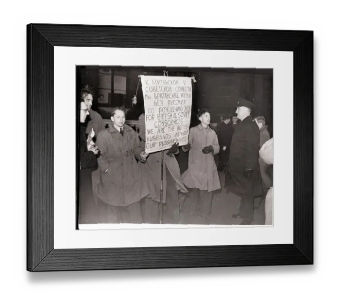 Framed Print : British Soldiers Protesting for Their Wives Framed Print : British Soldiers Protesting for Their Wives