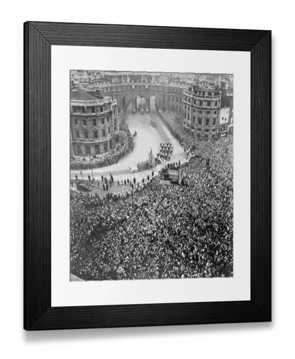 Framed Print : Crowds at Royal Wedding Framed Print : Crowds at Royal Wedding