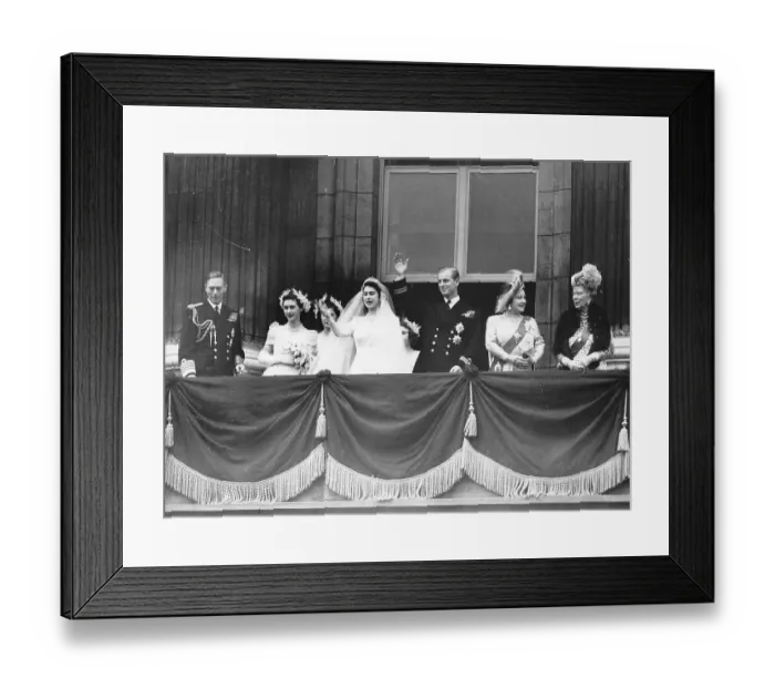 Framed Print : English Royal Party Waving to Crowds Framed Print : English Royal Party Waving to Crowds