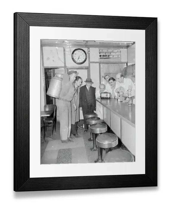 Framed Print : New Yorkers Listening to Royal Wedding Framed Print : New Yorkers Listening to Royal Wedding