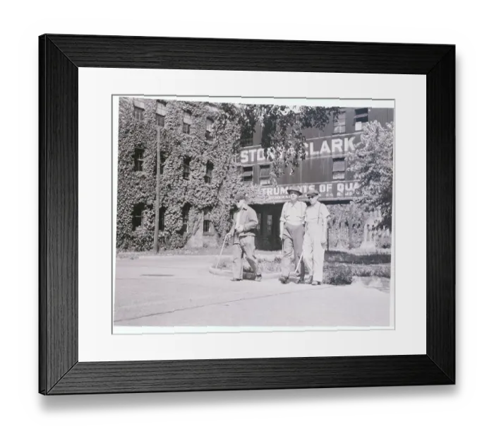 Framed Print : Blind Workers Strolling near Piano Plant Framed Print : Blind Workers Strolling near Piano Plant