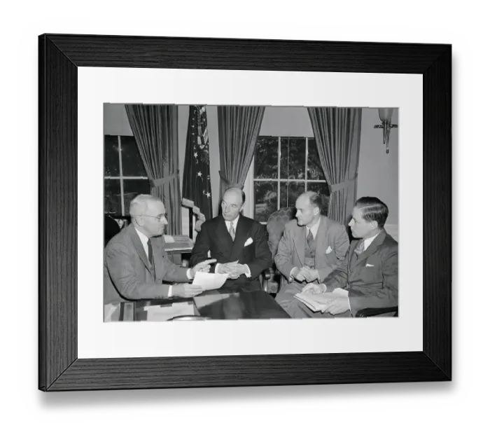 Framed Print : President Truman Meeting with Foreign Policy Advisors Framed Print : President Truman Meeting with Foreign Policy Advisors