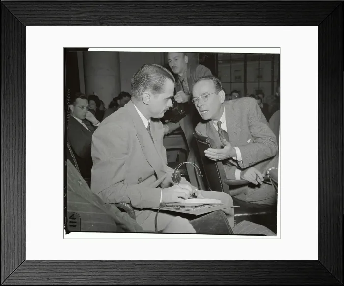 Framed Print : Howard Hughes with Attorney Thomas A Slack