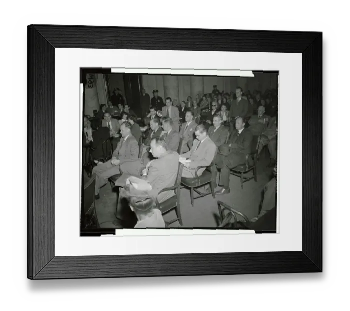 Framed Print : Howard Hughes with His Witnesses at Senate Hearing Framed Print : Howard Hughes with His Witnesses at Senate Hearing
