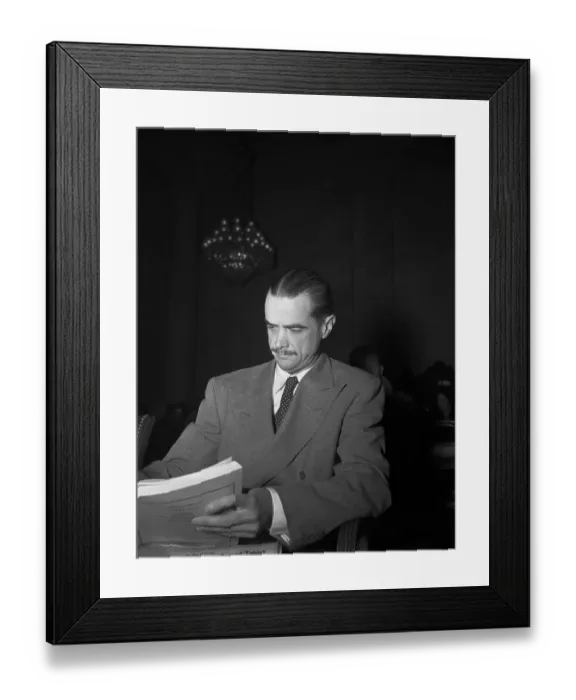 Framed Print : Howard Hughes at His Senate Investigation Framed Print : Howard Hughes at His Senate Investigation
