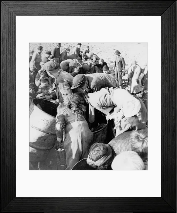 Framed Print : Starving Germans Digging Through Garbage Framed Print : Starving Germans Digging Through Garbage