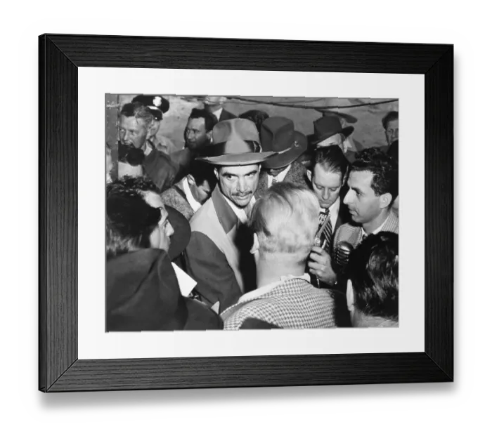 Framed Print : Howard Hughes Being Surrounded by Reporters Framed Print : Howard Hughes Being Surrounded by Reporters