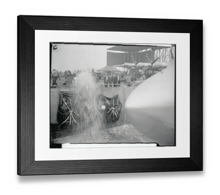 Framed Print : Launching of Howard Hughes Spruce Goose Framed Print : Launching of Howard Hughes Spruce Goose