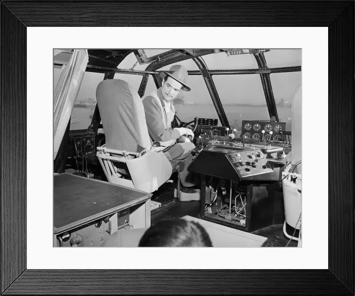 Framed Print : Howard Hughes in Cockpit of Spruce Goose Framed Print : Howard Hughes in Cockpit of Spruce Goose