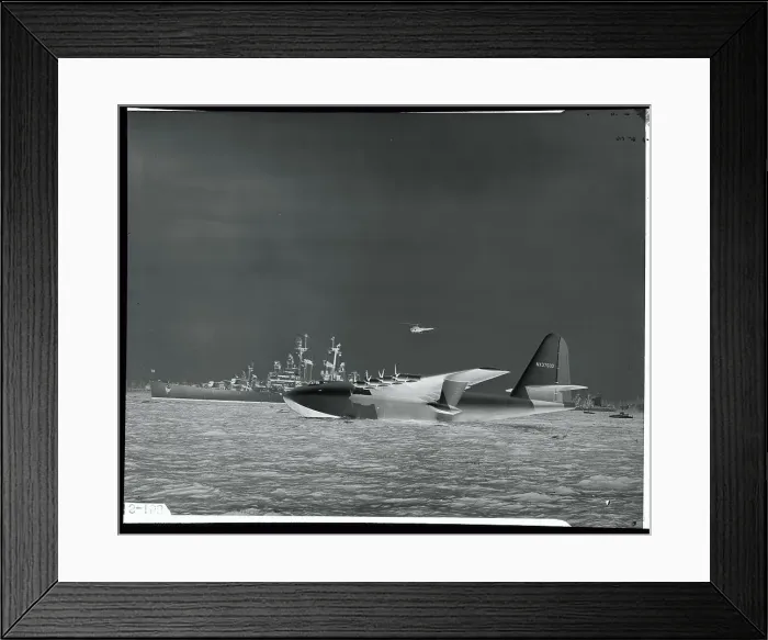 Framed Print : Howard Hughes Spruce Goose Undergoes Tests 1947 Framed Print : Howard Hughes Spruce Goose Undergoes Tests 1947