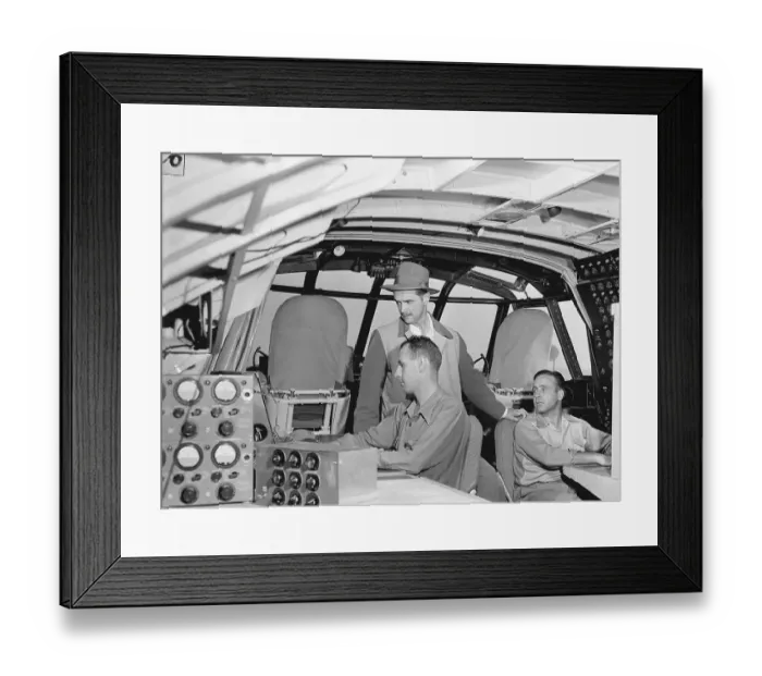 Framed Print : Howard Hughes with Crew in His Flying Boat Framed Print : Howard Hughes with Crew in His Flying Boat