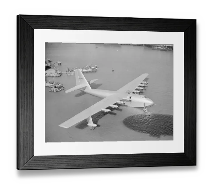 Framed Print : Howard Hughes and His Flying Boat Framed Print : Howard Hughes and His Flying Boat