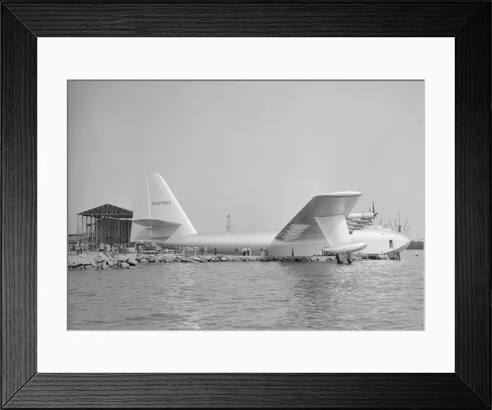 Framed Print : Howard Hughes Spruce Goose Leaving Drydock Framed Print : Howard Hughes Spruce Goose Leaving Drydock