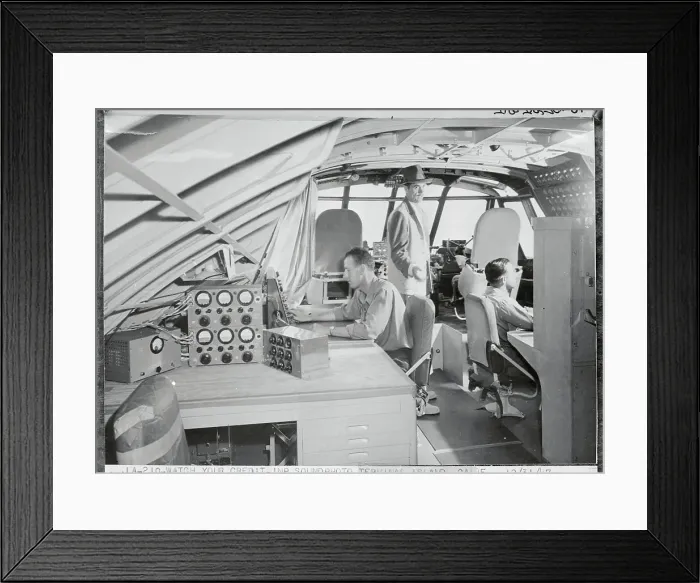 Framed Print : Flight Deck of Hughes Flying Boat'Spruce Goose Framed Print : Flight Deck of Hughes Flying Boat'Spruce Goose
