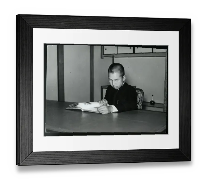 Framed Print : Crown Prince Akihito Studies at Desk Framed Print : Crown Prince Akihito Studies at Desk