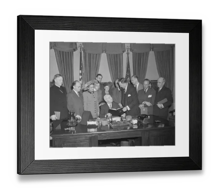 Framed Print : President Truman with Civil Rights Committee Framed Print : President Truman with Civil Rights Committee
